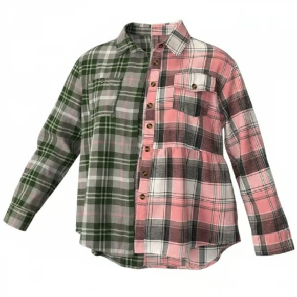 Wizard of Oz Two Tone Upcycled flannel - Picture 2 of 4